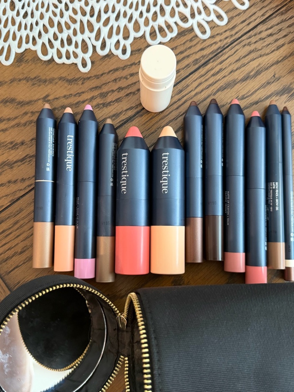 treStiQue Lip & Cheek Cream Stick Set — Coral, Peach, Pink, Nude, Brown